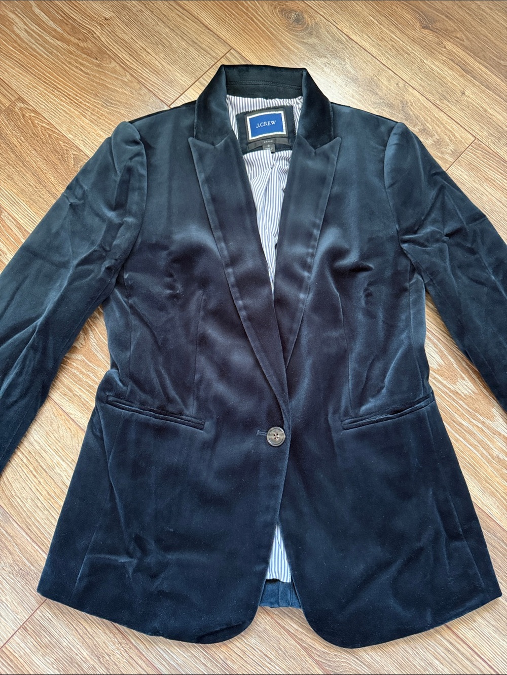 J. Crew Black Velvet Parke Blazer Size 2